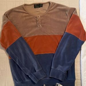 Vintage velour men’s pullover size L